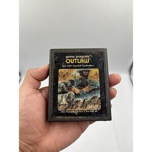 Outlaw (Atari 2600, 1978) CX2605 Tested Yellow Graphic Cart Only
